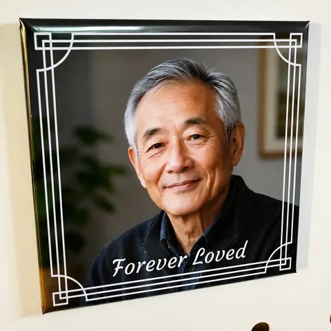 Memorial Magnets - Forever Loved - Art Deco